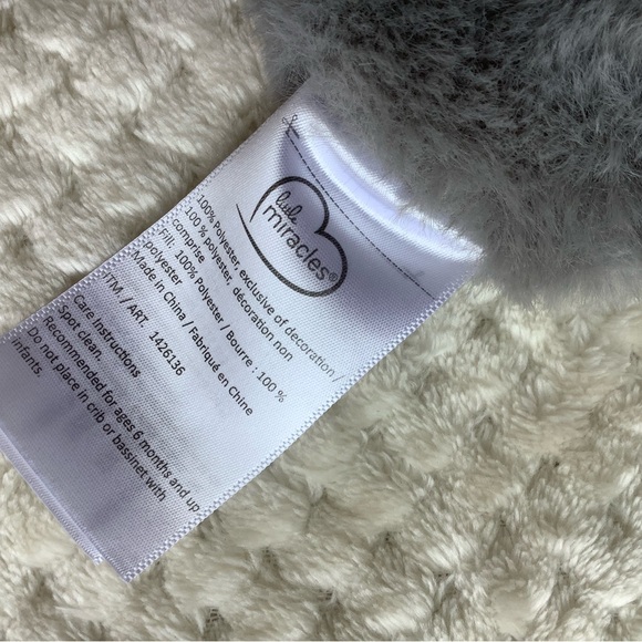 Little Miracles Plush Grey Elephant Baby Rattle Stuffed Animal Toy 🐘 - Picture 8 of 11